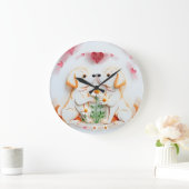 Welpe Liebe Große Wanduhr (Zuhause)