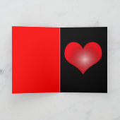 Welpe Liebe Herzkarte Feiertagskarte (Innenseite)