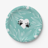 Welpe-Liebe-Hochzeit Pappteller (Vorderseite)