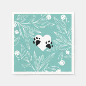 Welpe-Liebe-Hochzeit Serviette (Vorderseite)