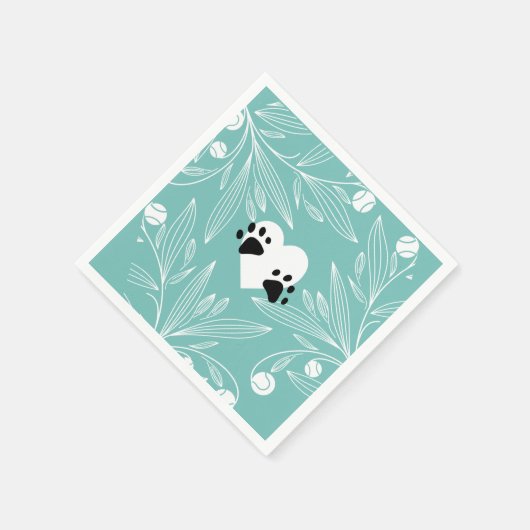 Welpe-Liebe-Hochzeit Serviette (Ecke)