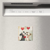 Welpe Liebe, Hundevalentin, Magnet (In Situ (Geschirrspüler))