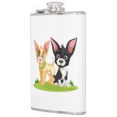 Welpe Liebe ist die beste Liebe Flachmann (Links)