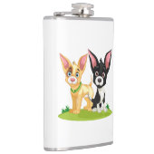 Welpe Liebe ist die beste Liebe Flachmann (Rechts)