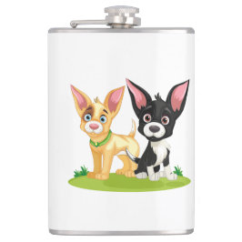 Welpe Liebe ist die beste Liebe Flachmann