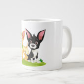 Welpe Liebe ist die beste Liebe Jumbo-Tasse (Vorderseite Rechts)