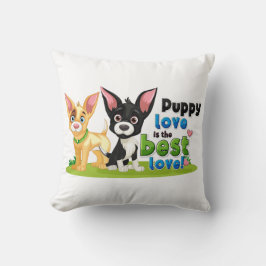 Welpe Liebe ist die beste Liebe Kissen