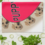 Welpe Liebe Küchentuch (Gefaltet)