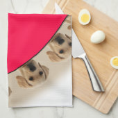 Welpe Liebe Küchentuch (Viertel Falte)