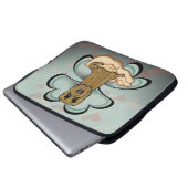 Welpe Liebe Laptopschutzhülle (Vorne Knopf)