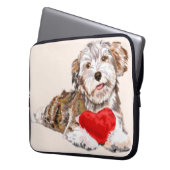 Welpe Liebe Laptopschutzhülle (Vorderseite Links)