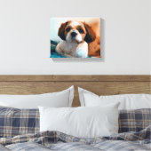 Welpe Liebe Leinwanddruck (Insitu (Schlafzimmer))