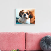 Welpe Liebe Leinwanddruck (Insitu (Wohnzimmer))
