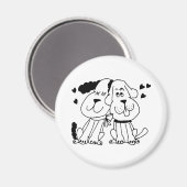 Welpe Liebe Magnet (Vorderseite/Rückseite)