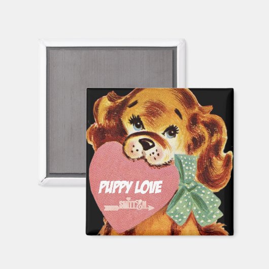 Welpe Liebe Magnet (Vorderseite/Rückseite)