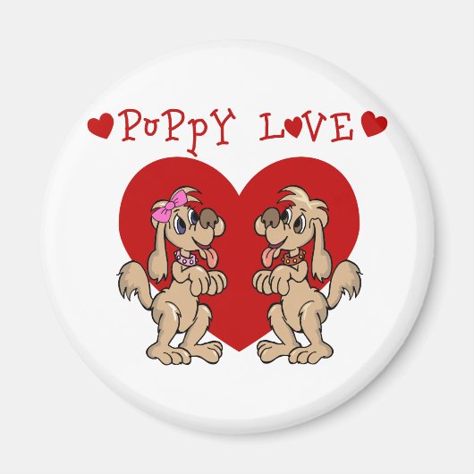 Welpe Liebe Magnet (Vorne)