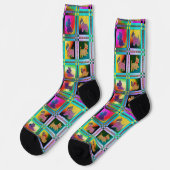 Welpe Liebe mehrfarbig Socken (Linkes Detail)