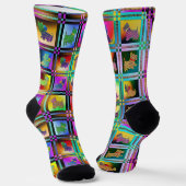 Welpe Liebe mehrfarbig Socken (Gewinkelt)