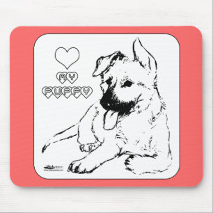 Welpe Liebe Mousepad