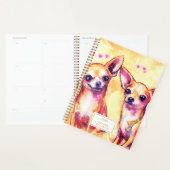 Welpe Liebe Niedlich Chihuahuas Pink Aquarell Hund Planer (Anzeige)