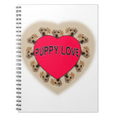 Welpe Liebe Notizblock (Vorderseite)