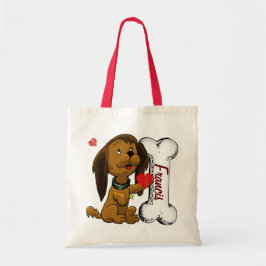 Welpe Liebe PERSONALISIERT Tragetasche