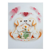 Welpe Liebe Poster (Vorderseite)