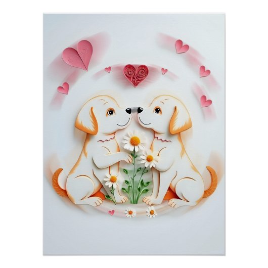 Welpe Liebe Poster (Vorderseite)