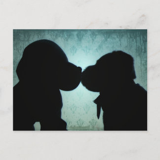Welpe Liebe Postkarte