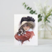 Welpe Liebe Postkarte (Stehend Vorderseite)