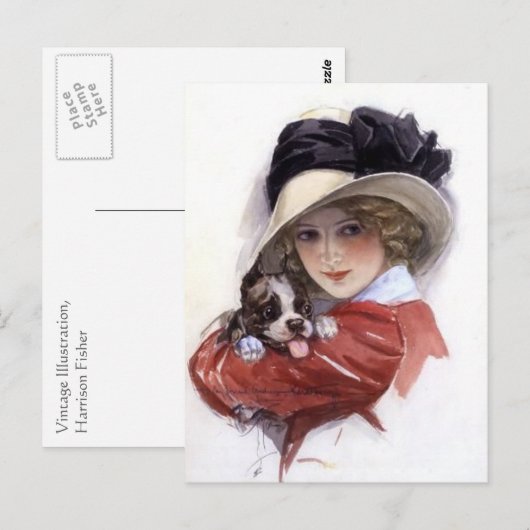 Welpe Liebe Postkarte (Vorne/Hinten)