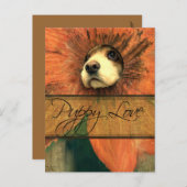 Welpe Liebe Postkarte (Vorne/Hinten)