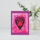 "Welpe Liebe" Postkarte (Stehend Vorderseite)