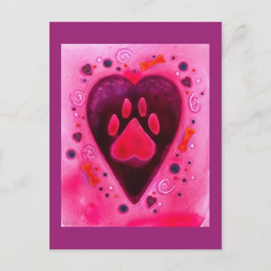 "Welpe Liebe" Postkarte (Vorderseite)