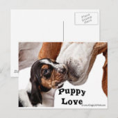 Welpe-Liebe Postkarte (Vorne/Hinten)