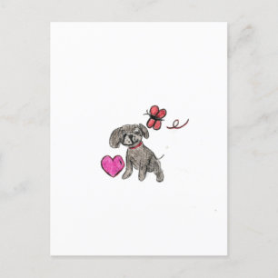 Welpe Liebe Postkarte