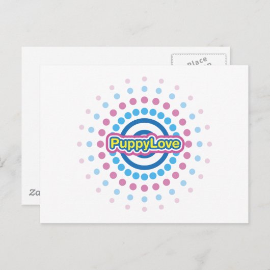 Welpe Liebe Postkarte (Vorne/Hinten)