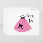 Welpe Liebe Postkarte (Vorne/Hinten)