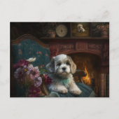 Welpe Liebe Postkarte (Vorderseite)