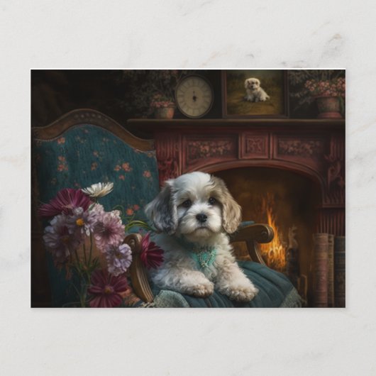 Welpe Liebe Postkarte (Vorderseite)