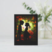 Welpe Liebe Postkarte (Stehend Vorderseite)