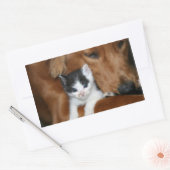 Welpe Liebe Rechteckiger Aufkleber (Umschlag)