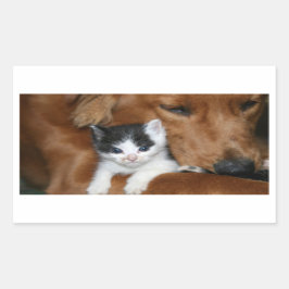 Welpe Liebe Rechteckiger Aufkleber