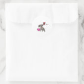 Welpe Liebe Runder Aufkleber (Tasche)