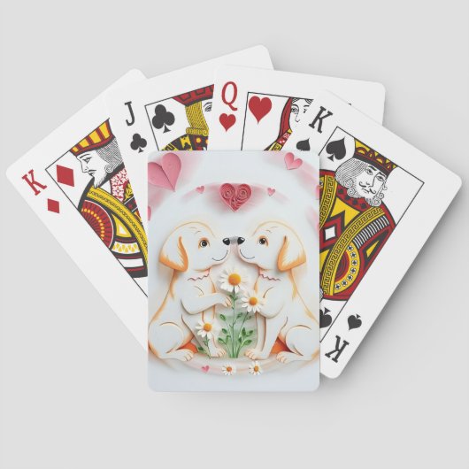 Welpe Liebe Spielkarten (Rückseite)