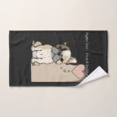 Welpe Liebe - Stile eines französischen Bulldoggen Handtuch (Handtuch)