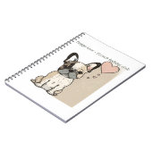 Welpe Liebe - Stile eines französischen Bulldoggen Notizblock (Linke Seite)