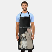 Welpe Liebe - Stile eines französischen Bulldoggen Schürze (Getragen)