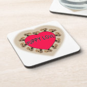 Welpe Liebe Untersetzer (Linke Seite)