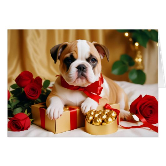Welpe Liebe zender Romantik Schönes Geschenk (Vorderseite (Horizontal))